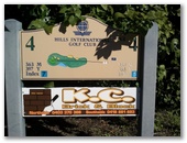 Hills International Golf Club - Jimboomba: Hole 4 Par 4, 363 meters.  Sponsored by KC Brick and Block
