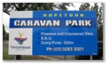Hopetoun Caravan Park - Hopetoun: Hopetoun Caravan Park welcome sign