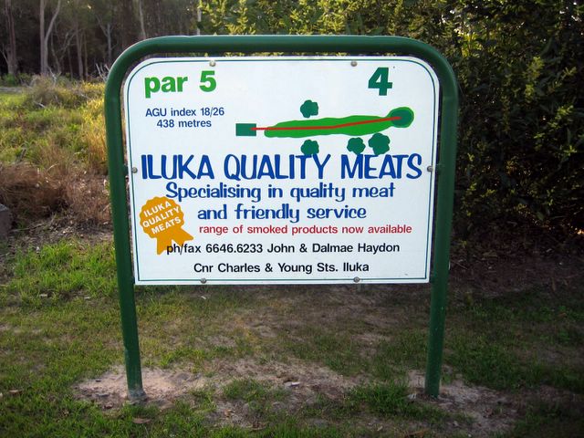 Iluka Golf Course - Iluka: Layout for the 4th hole