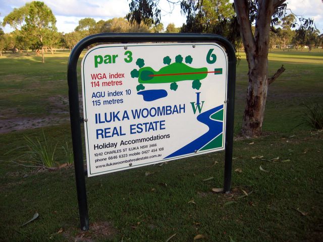 Iluka Golf Course - Iluka: Layout of the 6th hole - Par 3, 114 meters