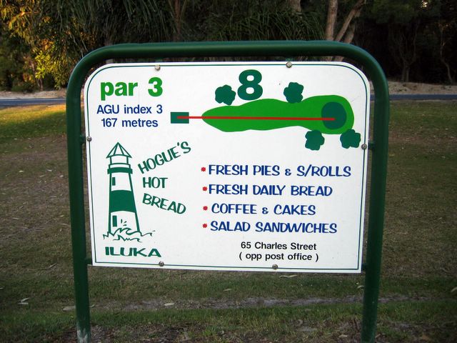 Iluka Golf Course - Iluka: Layout on the 8th hole - Par 3, 167 meters