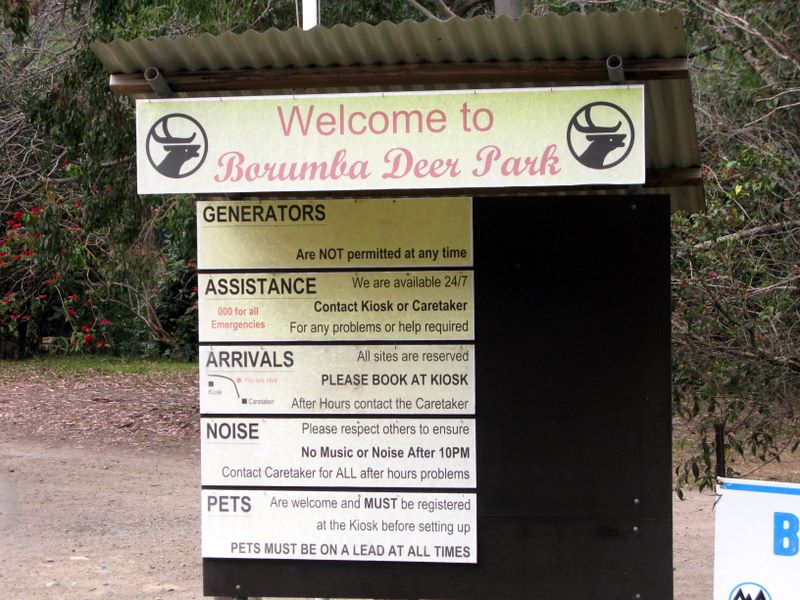 Borumba Deer Park and Caravan Park - Imbil: Conditions of entry into the park.