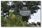 Sapphire City Caravan Park - Inverell: Welcome sign