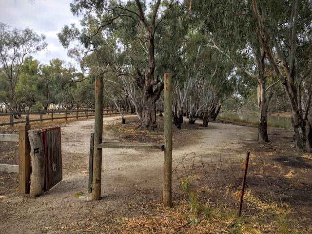 Ashton Street Campground - Jerilderie:  There is a turning circle so if you decide not to  stay it is easy to drive in an out again.