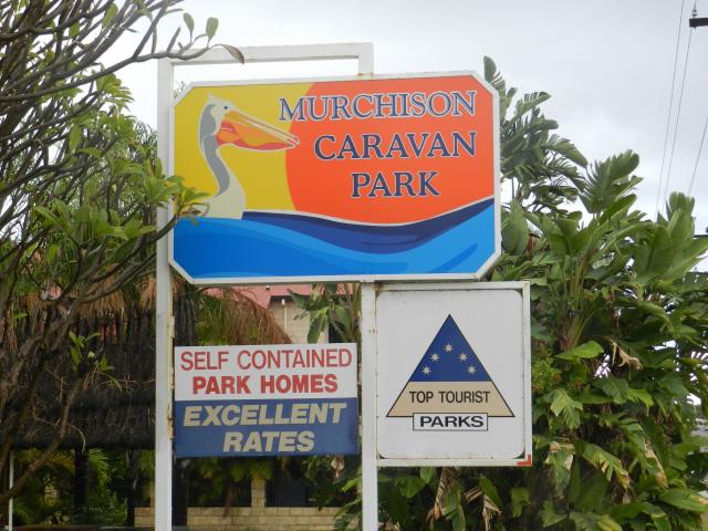 Murchison Caravan Park - Kalbarri: Welcome sign