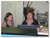 Oasis Caratel Caravan Park - Kanwal: Mother and daughter working in the office.