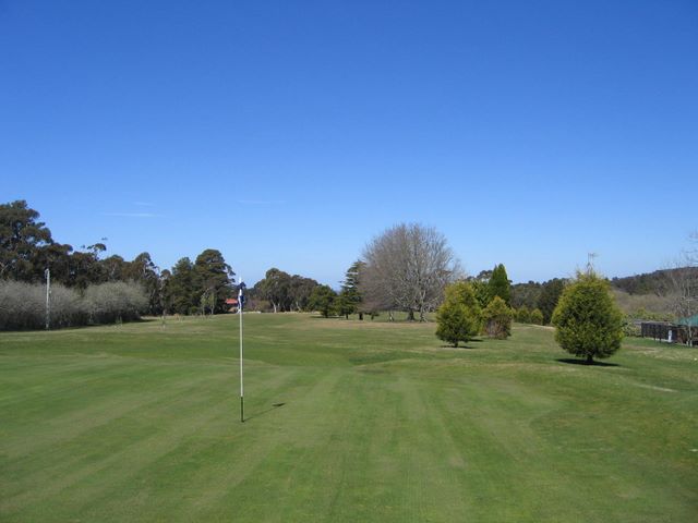 Katoomba Golf Club - Katoomba: Green on Hole 7 looking back along fairway