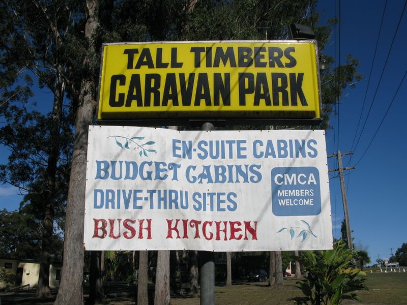 Tall Timbers Caravan Park - Kempsey: Welcome sign