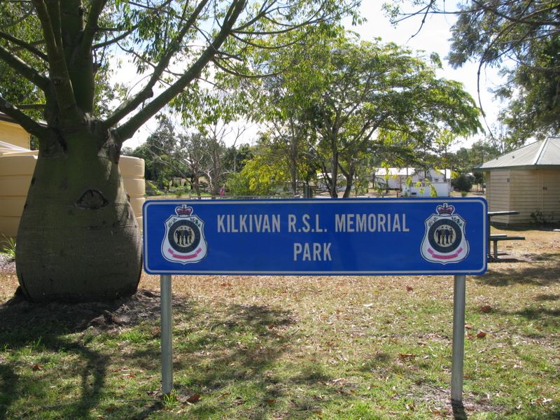 Kilkivan RSL Memorial Park - Kilkivan: Welcome sign