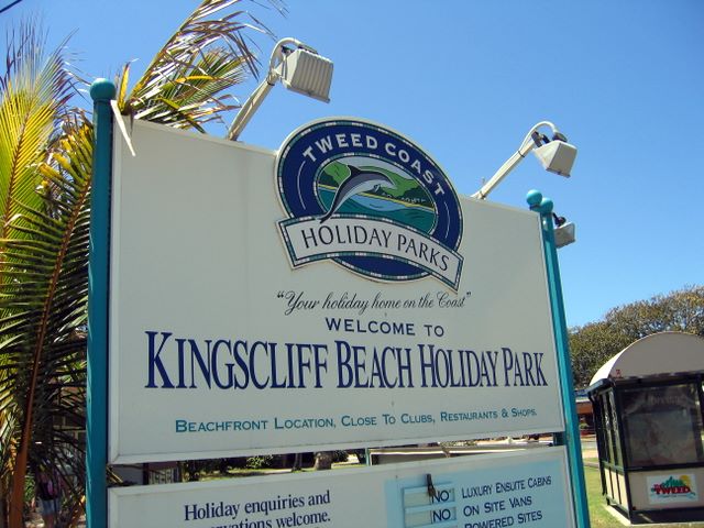 Kingscliff Beach Holiday Park - Kingscliff: Kingscliff Beach Holiday Park welcome sign