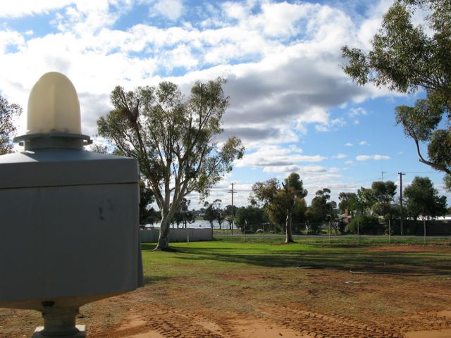Lake View Caravan Park - Lake Cargelligo: Powered sites for caravans - the area has recently been upgraded hence the topsoil.