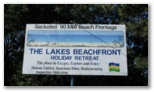 The Lakes Beachfront Holiday Retreat - Lake Tyers Beach: The Lakes Beachfront Holiday Retreat welcome sign