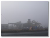 Lanitza NSW - Lanitza: Service Station just visible through the fog