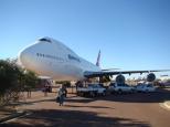 Longreach Tourist Park - Longreach: Qantas 747 200 right out the front of the Qantas museum. You cant miss seeing this big bird!