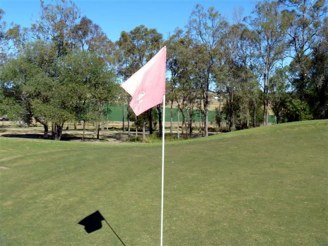 Lowood and District Golf Club - Lowood: Steep slope on this green.