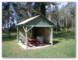 Maaroom Caravan Park - Maaroom: BBQ area in bushland setting