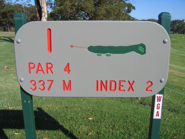 Easts Leisure and Golf Course - Maitland: Hole 1 - Par 4, 337 meters