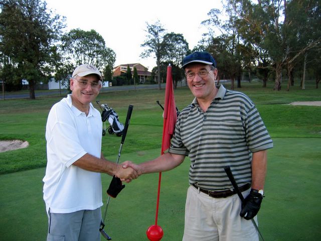 Easts Leisure and Golf Course - Maitland: David Power and Jim West complete a rewarding round of golf
