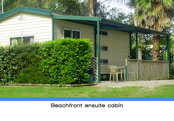 Weeroona Holiday Park - Manning Point: Beachfront ensuite cabin.