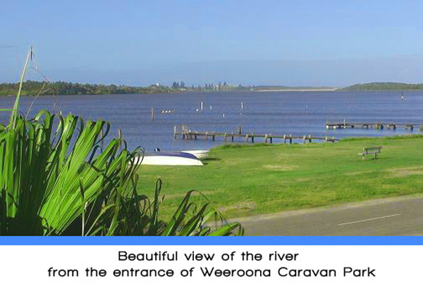Weeroona Holiday Park - Manning Point: Beautiful view of the river from the entrance to Weeroona Caravan Park