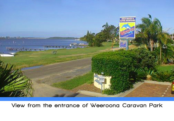 Weeroona Holiday Park - Manning Point: View from the entrance of Weeroona Caravan Park