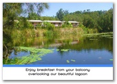 Weeroona Holiday Park - Manning Point: Enjoy breakfast from your balcony overlooking our beautiful logoon.