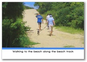 Weeroona Holiday Park - Manning Point: Walking to the beach along the beach track.