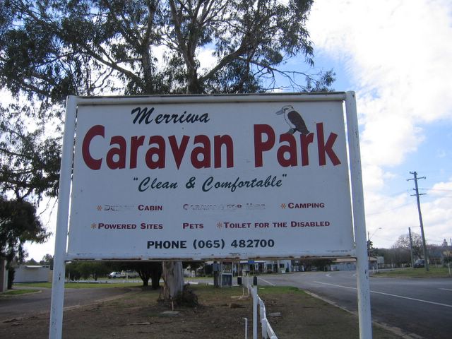 Merriwa Caravan Park - Merriwa: Welcome sign