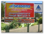 All Seasons Holiday Park - Mildura: All Seasons Holiday Park welcome sign
