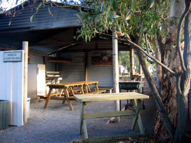 Hillview Caravan Park - Millicent: Camp kitchen and BBQ area