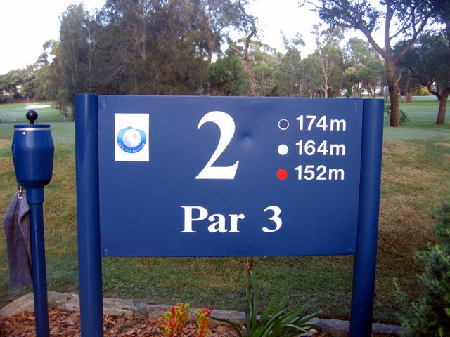 Mona Vale Golf Course - Mona Vale Sydney: Mona Vale Golf Course Hole 2, Par 3 174 meters