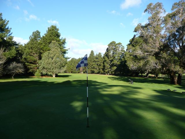 Moss Vale Golf Course - Moss Vale: Green on Hole 8 looking back along fairway
