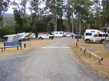 Land of the Giants Caravan Park - Mt Field National Park: Driving into the park - note you cannot book ahead