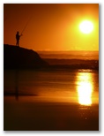 North Beach Holiday Park - Mylestom: North Beach Fisherman at Tuckers Rock