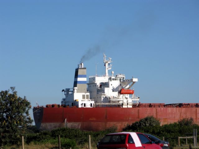 Stockton Beach Tourist Park - Stockton Newcastle: Watch the large cargo vessels enter Newcastle Harbour
