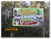 Nowra Wildlife Park Reserve - Nowra North: Welcome sign on the way to the park.