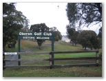Oberon Golf Course - Oberon: Welcome sign