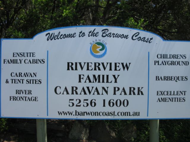 Riverview Family Caravan Park - Ocean Grove: Riverview Family Caravan Park welcome sign