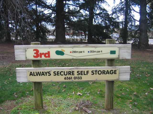 Duntryleague Golf Course - Orange: Hole 3: Par 4, 353 metres. Sponsored by Always Secure Self Storage Orange