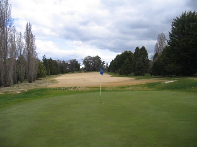 Duntryleague Golf Course - Orange: Green on Hole 5 looking back along fairway