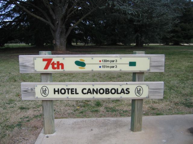 Duntryleague Golf Course - Orange: Hole 7: Par 3, 151 metres. Sponsored by Hotel Canobolas