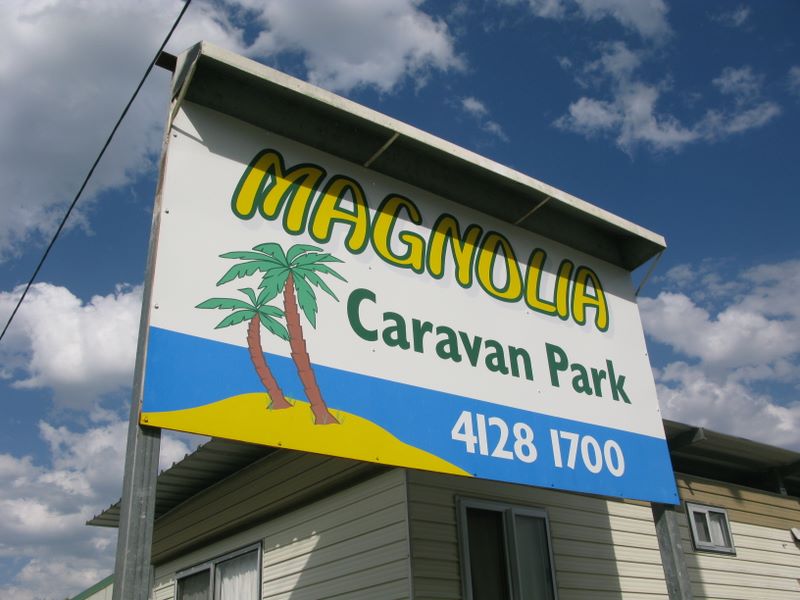 Magnolia Caravan Park - Pialba: Welcome sign
