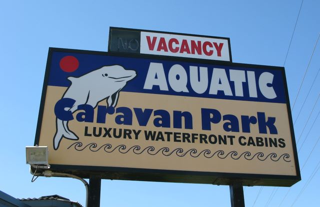 Aquatic Caravan Park - Port Macquarie: Acquatic Caravan Park welcome sign