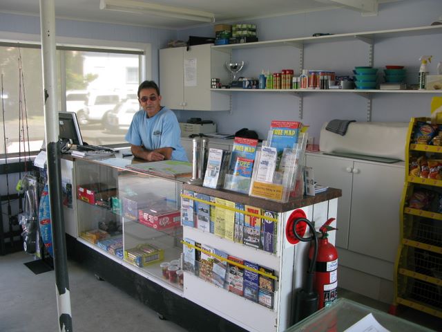 Jordan's Boating Centre & Holiday Park - Port Macquarie: Resident manager Mark in the Boating Centre.