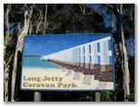 Long Jetty Caravan Park - Port Welshpool: Long Jetty Caravan Park welcome sign