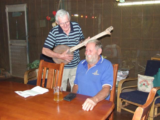Indee Station Farmstay - Pt Hedland: Pagey serenading Colin