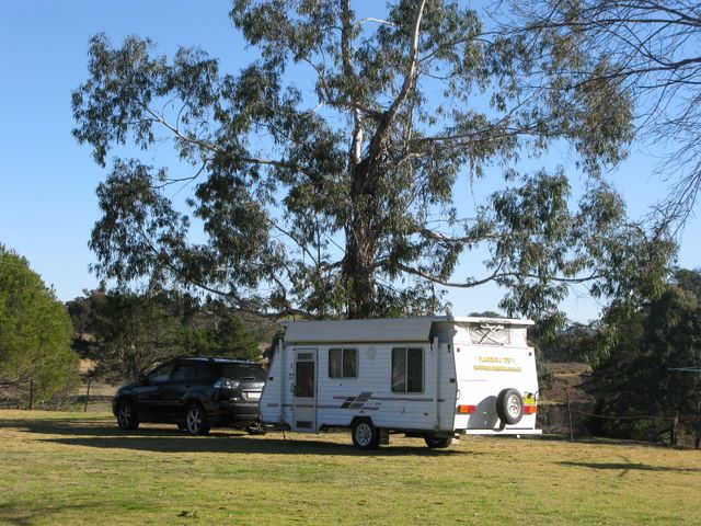 Rylstone Caravan Park - Rylstone: You can stay hitched up if you so desire.