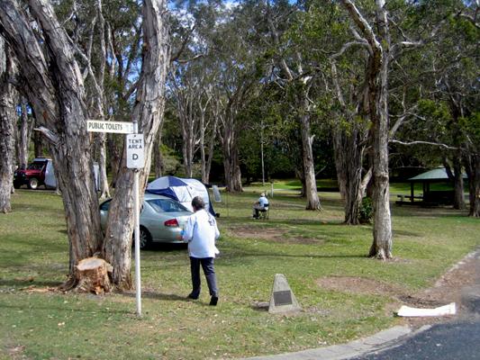 Sawtell Beach Caravan Park 2005 - Sawtell: Area for tents and camping