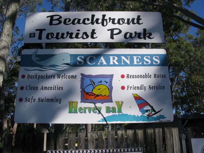 Scarness Beachfront Tourist Park - Scarness: Welcome sign