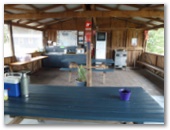 Seven Mile Beach Cabin and Caravan Park - Seven Mile Beach: Inside camp kitchen. Photo by Lynn Gorman.